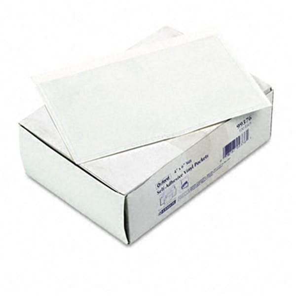 Esselte Pendaflex Esselte Pendaflex 99376 Self-Adhesive Vinyl Pockets 4 x 6 Clear Front/White Backing 100/box 99376 - main